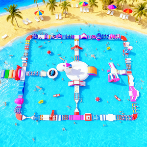 Parc <span class=keywords><strong>aquatique</strong></span> gonflable personnalisé pour la plage et la piscine, équipement de <span class=keywords><strong>parcours</strong></span> d'obstacles aquatiques flottants pour adultes et enfants - Product Image 1