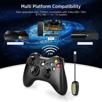 Control Inalámbrico TGZ X2.4 360B 2.4G para Xbox360 con Vibración para PC/PS - Receptor Todo en Uno