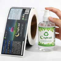 Autocollants ronds en vinyle durables, écologiques, imperméables, avec protection UV, impression de rouleaux d'étiquettes personnalisées pour les aliments, les boissons et les boissons