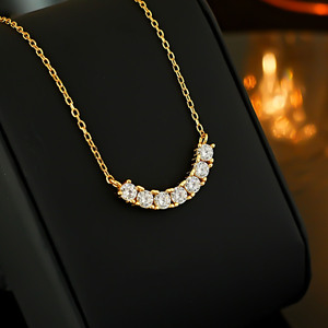 Nouveau collier pendentif pour femme en argent S925, motif sourire, ensemble complet, exquis, tendance, haute qualité, bijoux de loisirs et de mariage, vente en gros - Product Image 2