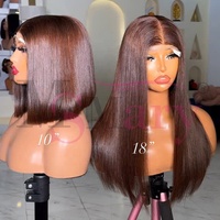 Perruques Vietnamiennes Lisses Comme un I, 100% Cheveux Humains, Fournisseurs SDD Super Double Drawn, Brut, Prêtes à Porter, Pré-Coupées, HD Glueless Lace Front