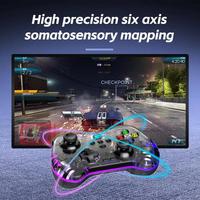 Control Inalámbrico para Juegos Z01F con Luces RGB para PS4, Gamepad para Nintendo Switch/Android/IOS/PC con Joysticks y Gatillos de Efecto Hall