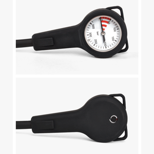 Manomètre de pression submersible SPG 350BAR, manomètre à console unique avec tuyau haute pression lumineux pour bouteille de plongée - Product Image 3
