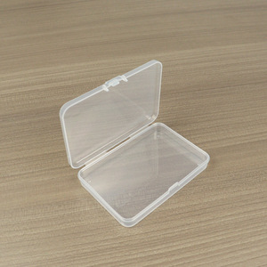 Transparent Plastic Storage Box 9.5x6.5x1.5cm Rectangle Covered Jewelry Bead Fishing Gear Desktop Organizer - Product Image 1