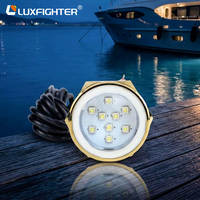 ZhengyuanLED 27W 1800LM IP68 Éclairage LED sous-marin 12V/24V DC pour bateau/yacht, lumière de bouchon de vidange, angle de faisceau de 180 degrés, multicolore