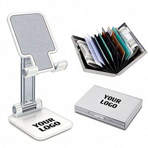 Support de téléphone universel pliable et réglable en angle avec logo personnalisé, en ABS+PP+Métal, pour bureau, promotion, cadeaux d'affaires - Product Image 1