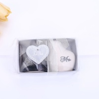 Salières et poivrières en céramique pour mariés, motif cœur d'oiseaux, imprimé 2 couleurs, cadeau pour invités de mariage