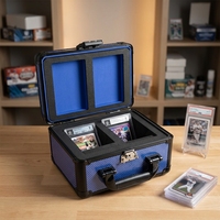 Étui de Luxe Bingo en Aluminium et Acrylique pour Cartes, avec Serrure TSA, Fenêtre de Présentation, Conception Antichoc, 2-3 Compartiments pour Cartes à Collectionner - Durable