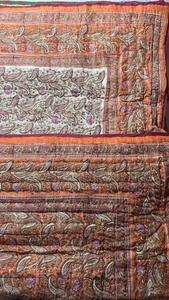 Rajasthani Print Design Cotton BlockPrint <b>Quilted</b> Luxury Oversized <b>Throw</b> Blanket SoftBed Coverlet Cotton Fabric Dressmaking - Product Image 4