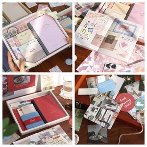 Simno ชุดสมุดเก็บภาพแนววินเทจที่สวยงามอุปกรณ์วารสารขยะพร้อมกระดาษ A6สมุดตาราง - Product Image 5