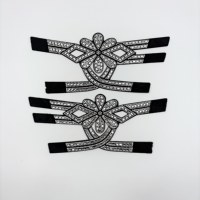 Applique thermocollante en strass élastique pour empeigne de sandales et chaussures pour femmes