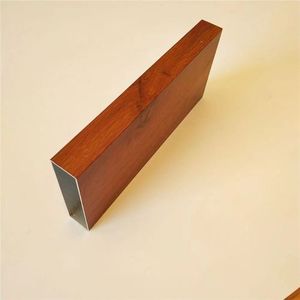 Wood Grain alumínio quadrado tubo oco para decoração - Product Image 2