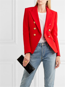 A3816 Top Selling Double Button <strong>Women</strong> <strong>Blazers</strong> Office Lady New Model Jacket - Product Image 2