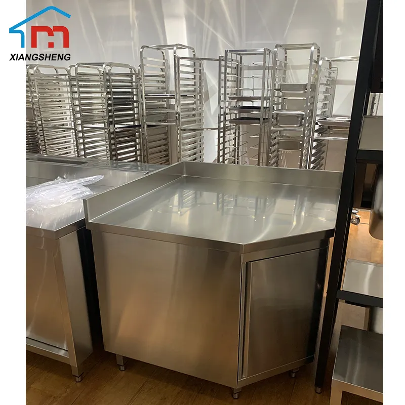 Premium quality stainless steel commercial kitchen industrial work table