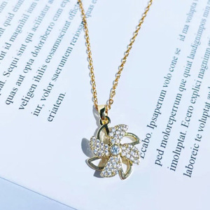 Collana con Ciondolo a Forma di Mulino a Vento Rotante per Donne, Accessorio Semplice da Indossare Quotidianamente - Product Image 2