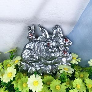 M43578 Adornos <span class=keywords><strong>de</strong></span> Pared con Forma <span class=keywords><strong>de</strong></span> Conejos, Molde <span class=keywords><strong>de</strong></span> Silicona para Colgar en la Pared - Product Image 1