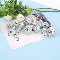 Boule à facettes personnalisée en gros pour la décoration de gâteaux - boule disco avec bâton en bois pour la décoration de fête