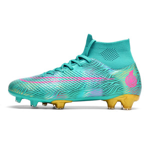 Scarpe da Calcio Unisex con Tomaia Alta e Lacci, per Calcio e Futsal, FG HG TF, in Pelle PU con Fodera in Rete, Suola in Gomma, Primavera-Estate - Product Image 5
