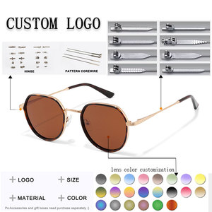 Gafas de Sol Unisex Ovaladas con Montura Metálica Completa, Lentes Oscuras con Protección UV400, Estilo Retro, Uso Casual para Adultos - Product Image 2