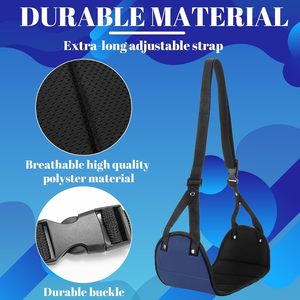 Hamaca Reposapiés Portátil de Poliéster para Viajes en Avión, Autobús, Tren, Oficina y Hogar, con Bolsa de Transporte, para Adultos, Reduce la Hinchazón y el Dolor - Product Image 5