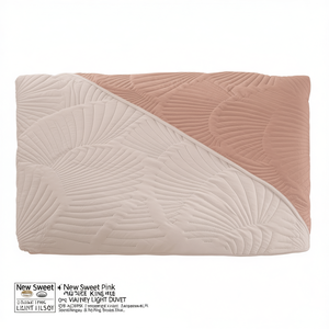 Nouvelle couette légère Sweet Vianney, taille King, rose clair, matelassée en polyester, pour toutes les saisons - Product Image 1