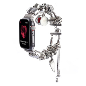 Pour <span class=keywords><strong>Apple</strong></span> iWatch 38/42mm Bandes <span class=keywords><strong>Bijoux</strong></span> Perlé Femmes/Dames/Filles <span class=keywords><strong>Bracelet</strong></span> Bande de Montre - Product Image 1