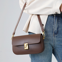 Tas Selempang Wanita Kulit Asli Desain Branded, Fashion Mewah Berkualitas Tinggi, Tas Selempang Kulit Sapi Wanita, Tas Bahu Wanita