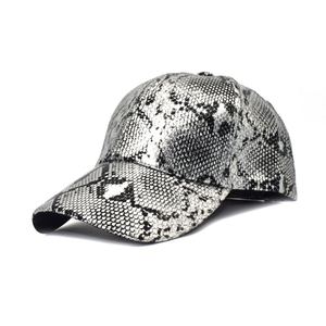 2023 6 Panels PU Leather Bling Snakeskin Snake Skin Baseball Cap - Product Image 3
