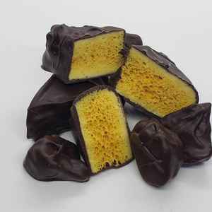 Bonbons éponge croustillants au miel et au caramel, vente en gros, collation sucrée, OEM, marque privée, confiserie dorée croustillante - Product Image 3