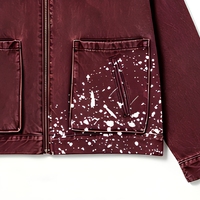 Veste en toile de coton personnalisée par le fabricant, style streetwear, effet éclaboussures de peinture, vêtement de travail, chasse, veste de travail respirante pour homme