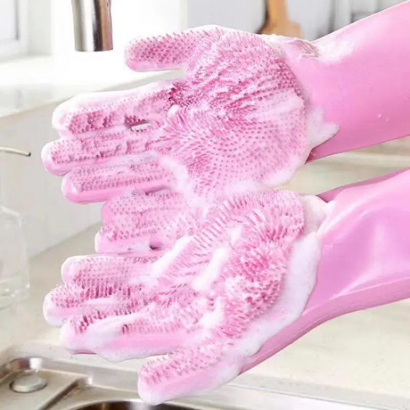 Многофункциональная силиконовая многоразовая термостойкая Волшебная щетка для мытья посуды, щетка для мытья кухонных полотенец, теплые перчатки