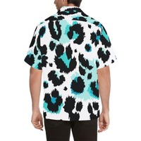 Chemise décontractée à manches courtes imprimée et respirante POD sur mesure avec col rabattu et boutonnage simple en maille pour le printemps
