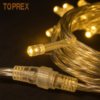 TOPREX Großformatige 10M LED Weihnachtsbeleuchtung Verbindbare PVC-Draht-Lichterkette für Außenbereich Einkaufszentrum Feier CE ROHS