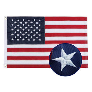 Bandeira patchwork bordado de alta qualidade Bandeira Americana Pesada Pano Oxford estrelas cabo de latão à prova de ferrugem 3x5ft EUA bordado fl