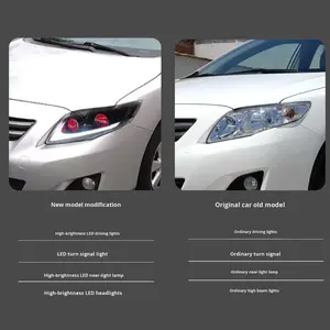 Conjunto de Faros Delanteros TYPY para Toyota Corolla 07-09, Lentes LED Modificadas, Luz Diurna, Señal de Giro Dinámica - Product Image 3