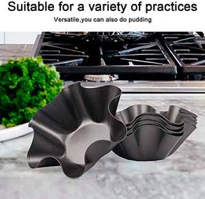 Non Stick Carbon Steel Fluted Tortilla Shell Pans Pan <strong>Cake</strong> Salad Bowl <strong>Makers</strong> Pan Baking Molds for Kitchen - Product Image 6