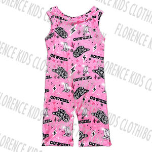 DH ODM adorabile <span class=keywords><strong>pagliaccetto</strong></span> aderente <span class=keywords><strong>elegante</strong></span> senza maniche stampato comodo per bambina carina - Product Image 1