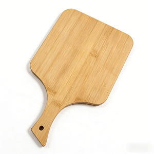 Planche à pizza en bambou avec poignée, planche à découper pour la cuisine, la pâtisserie, les steaks, le pain, les gâteaux, plateau de service, certifiée FSC - Product Image 1