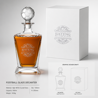 Juego de Decantador de Whisky y Vasos de Cristal para Tequila al por Mayor, Accesorios de Bar