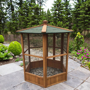 SHUNDA SDB004 büyük açık ahşap kuş Aviary sürdürülebilir Pet House ile moda baskı toptan hayvan kafesi - Product Image 1