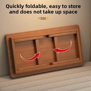 Table basse moderne et simple en bambou, table d'étude basse pour fenêtre ou balcon, idéale pour siège au sol ou en <span class=keywords><strong>baie</strong></span> de fenêtre. - Product Image 5