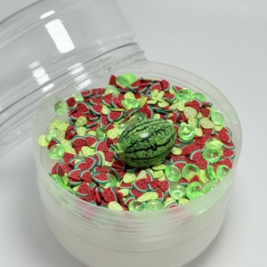 CHENXI Nuevo Diseño Botella de Doble Capa con Dijes Personalizados de Sandía, Slime de Cristal, Slime de Algodón, Slime Transparente, Seguro, No Tóxico, Educativo - Product Image 5