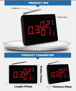 433Mhz không dây Nhà hàng bảng chuông hệ thống cuộc gọi 1 máy chủ nhận 10 nút - Product Image 2