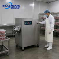 Hachoir à viande commercial JR-100 5,5 kW 500 kg/h avec plaque de couteaux de 100 mm et plaque à trous de 3-10 mm
