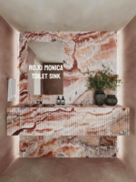 Moderne Monica Red Marble Arbeits platte Rojo Monica Marmor für die Wand dekoration