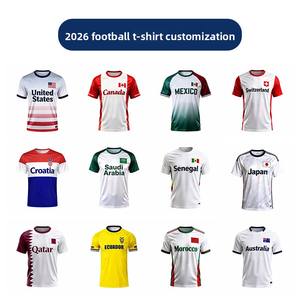 <span class=keywords><strong>Camiseta</strong></span> <span class=keywords><strong>de</strong></span> Poliéster <span class=keywords><strong>de</strong></span> Manga Corta para Fanáticos <span class=keywords><strong>de</strong></span> <span class=keywords><strong>Brasil</strong></span> 2026, Sublimación Digital Completa, Personalizable para la Copa Mundial, Se Acepta Logotipo Personalizado - Product Image 3