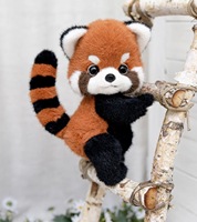 Peluche Panda Rouge Tangdou Adorable Personnalisée, Jouet en Peluche Doux pour Enfants et Collectionneurs