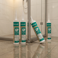 Sellador de Silicona Acética Antihongos, Adhesivo Resistente al Moho de Curado Ácido para Baño, Cocina, Vidrio y Azulejos de Cerámica