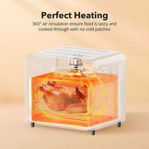 Nouvelle friteuse à air électrique carrée moderne en acier inoxydable avec fenêtre de visualisation, capacité de 14,8 L pour usage hôtelier et domestique - Product Image 4