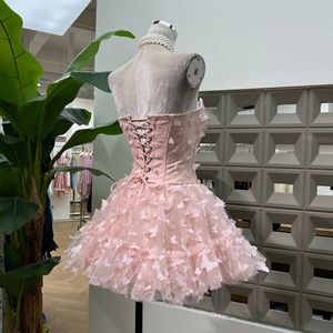 Robe mini corset sans bretelles pour <span class=keywords><strong>femme</strong></span> avec papillons 3D et laçage, Robes de soirée pour <span class=keywords><strong>femme</strong></span> Sehe Fashion - Product Image 6